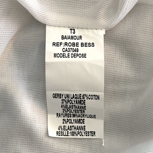 NWT Bai Amour Doublelayer Black, White, and Grey Sleeveless Dress. Large - Picture 8 of 10